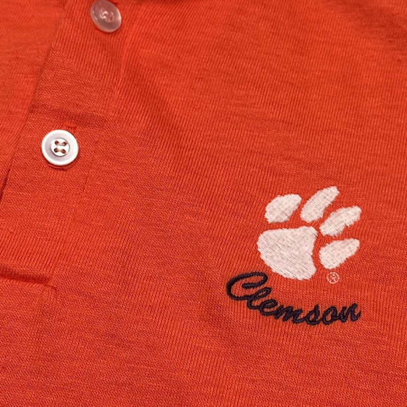 Vintage 90s Clemson University Tigers Made in USA Hartwell Polo Shirt Mens Large - Picture 4 of 10